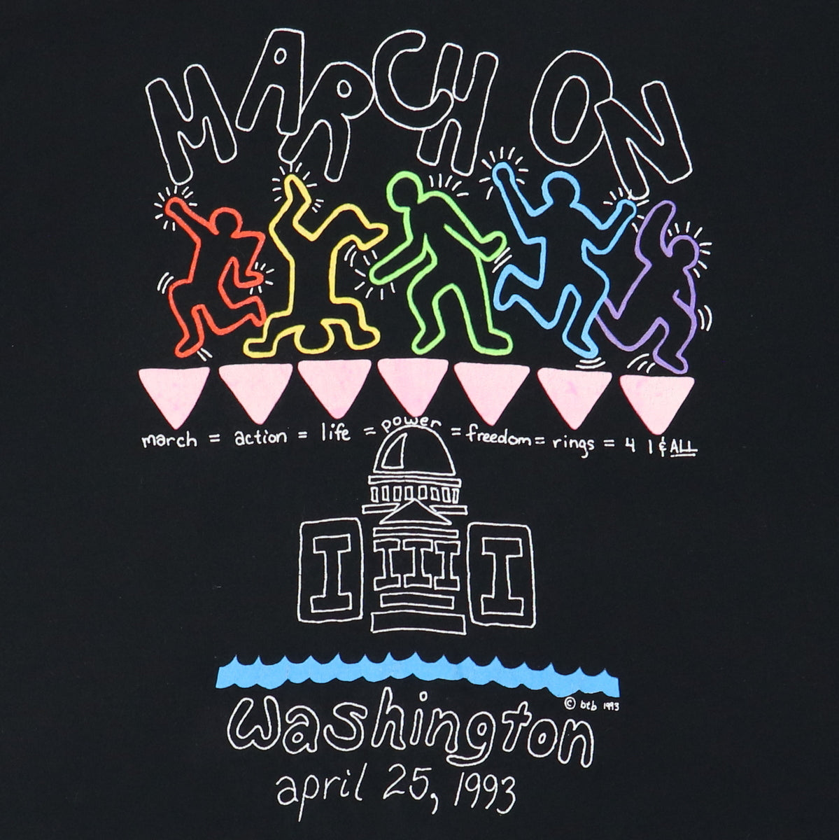 1993 Keith Haring March On Washington Shirt