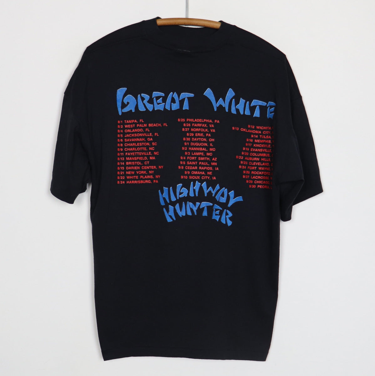 1989 Great White Mista Bone Tour Shirt