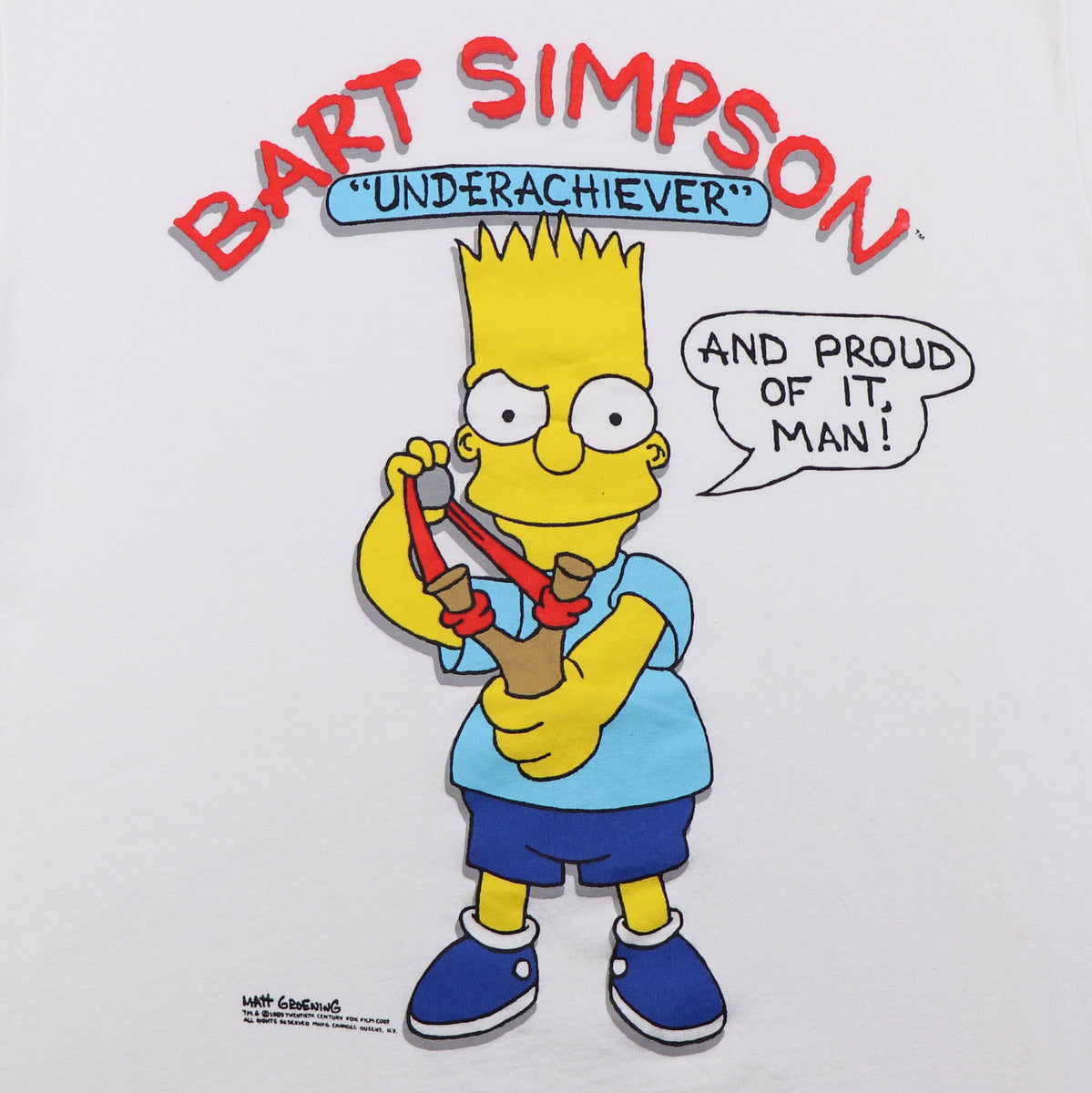 1989 The Simpsons Bart Simpson Underachiever Shirt