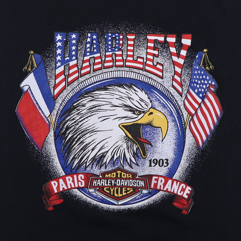 1980s Harley Davidson Paris France Shirt