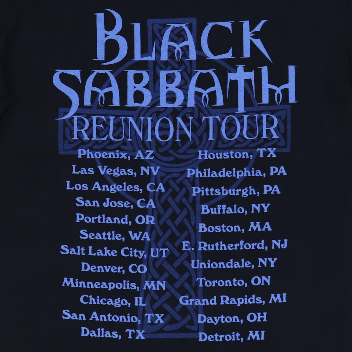 1999 Black Sabbath Reunion Tour Shirt
