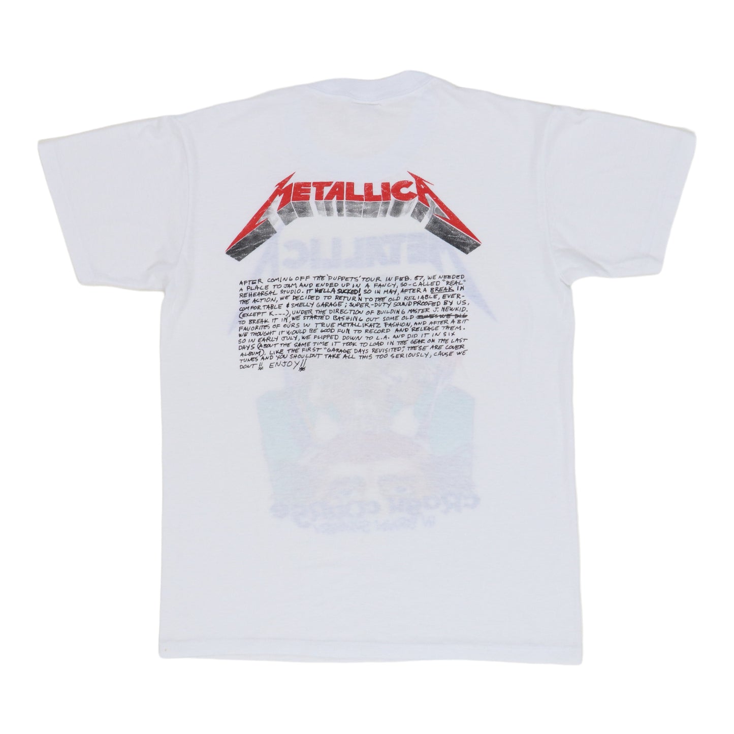 1987 Metallica Crash Course In Brain Surgery Shirt