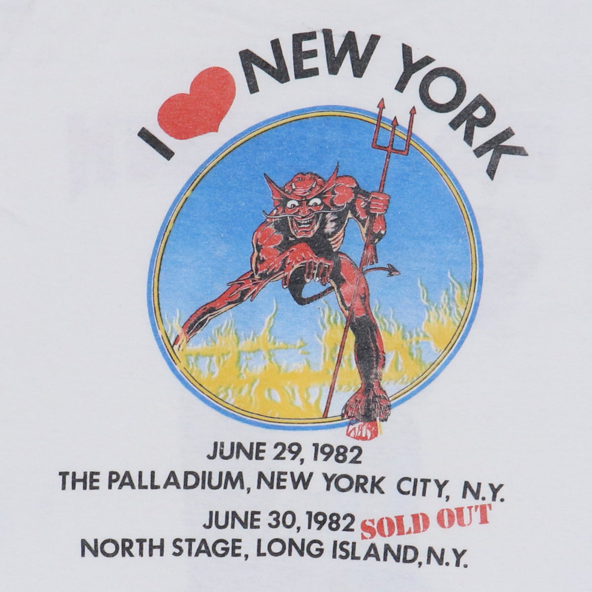 1982 Iron Maiden I Love New York Concert Shirt