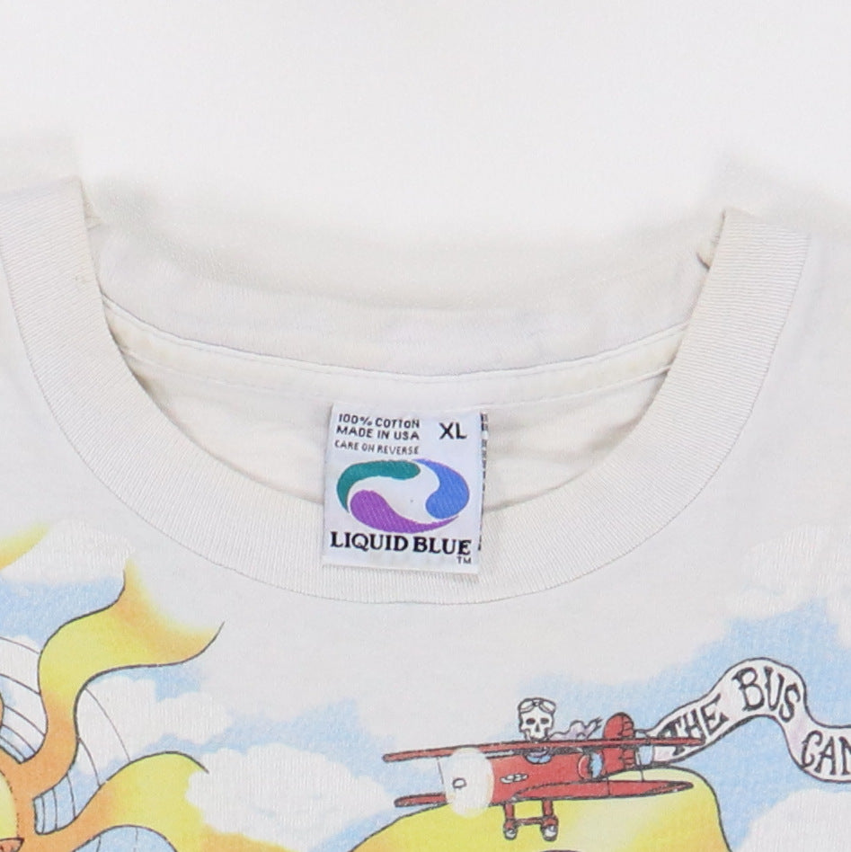 1994 Grateful Dead Summer Tour Liquid Blue Tie Dye Shirt