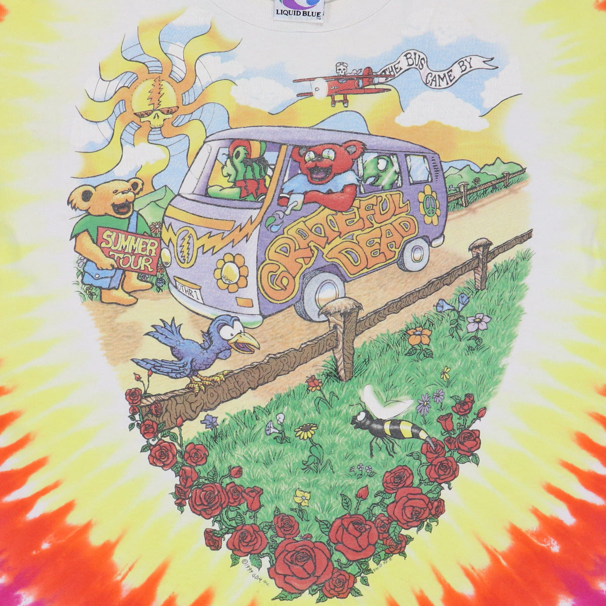 1994 Grateful Dead Summer Tour Liquid Blue Tie Dye Shirt