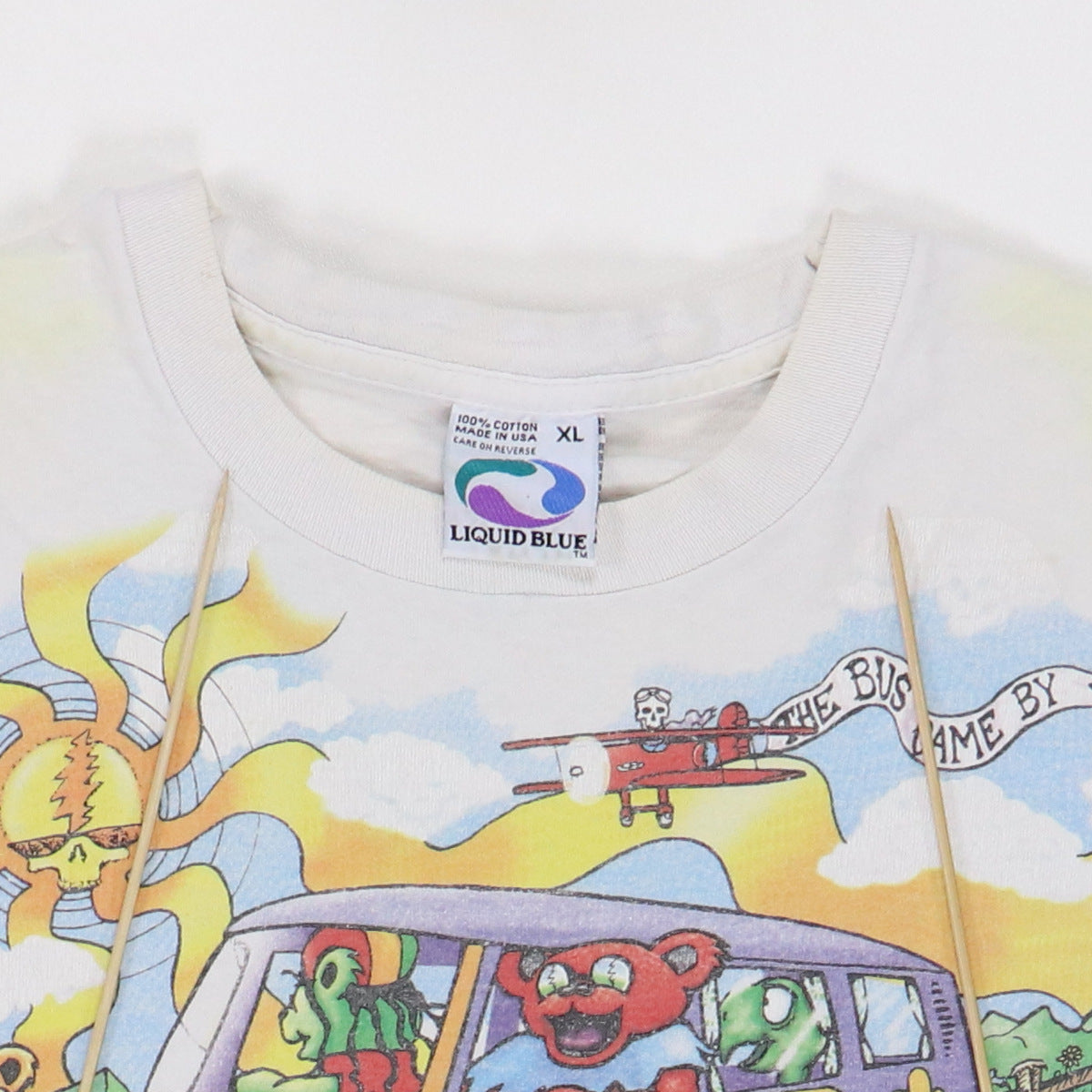 1994 Grateful Dead Summer Tour Liquid Blue Tie Dye Shirt