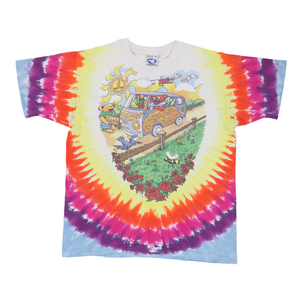 1994 Grateful Dead Summer Tour Liquid Blue Tie Dye Shirt