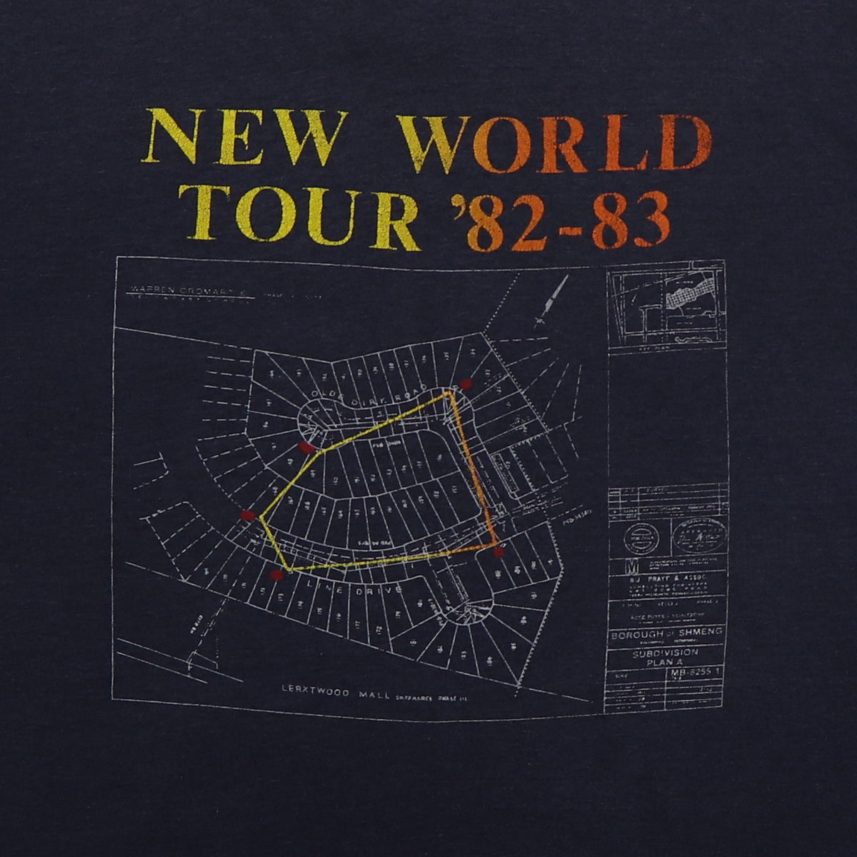 1982 Rush Signals New World Tour Shirt