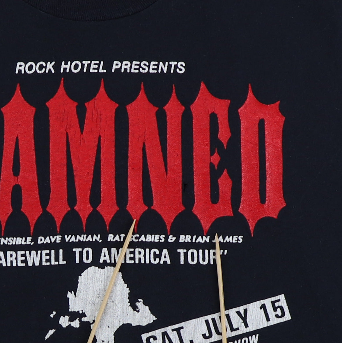 1989 The Damned Farewell To America Concert Shirt