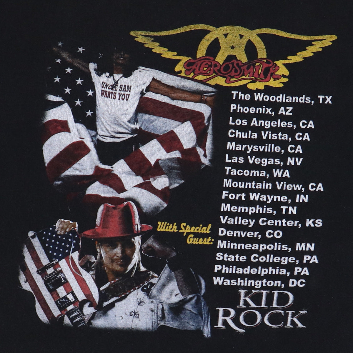 2002 Aerosmith Kid Rock Tour Shirt