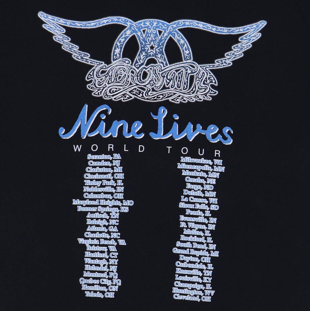 1997 Aerosmith Nine Lives World Tour Shirt
