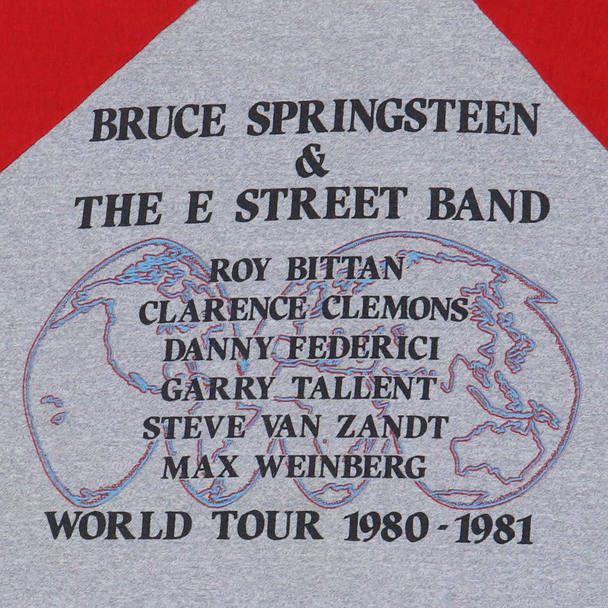 1980 Bruce Springsteen & The E Street Band World Tour Jersey Shirt