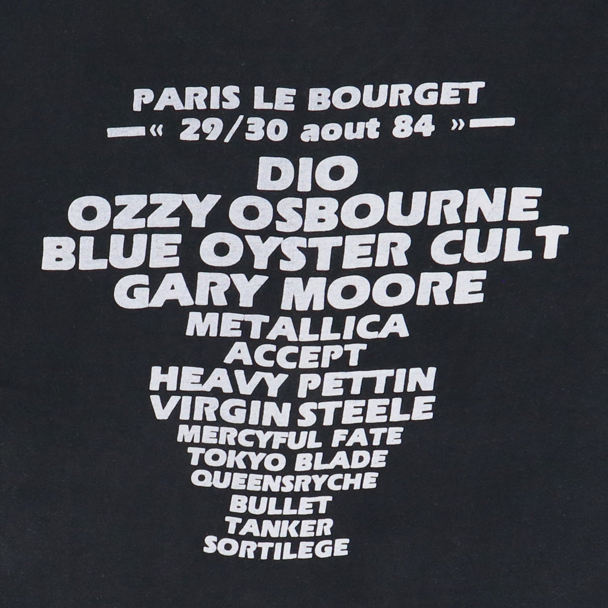 1984 Metallica Breaking Sound Festival Shirt