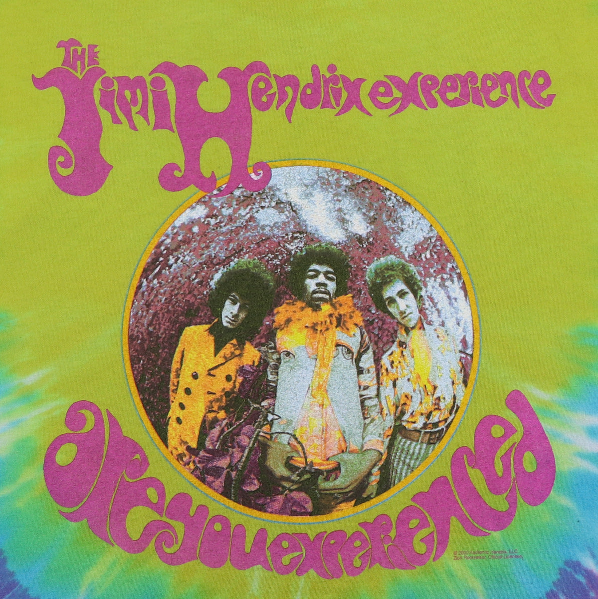 2000 Jimi Hendrix Experience Are You Experienced Tie Dye Shirt