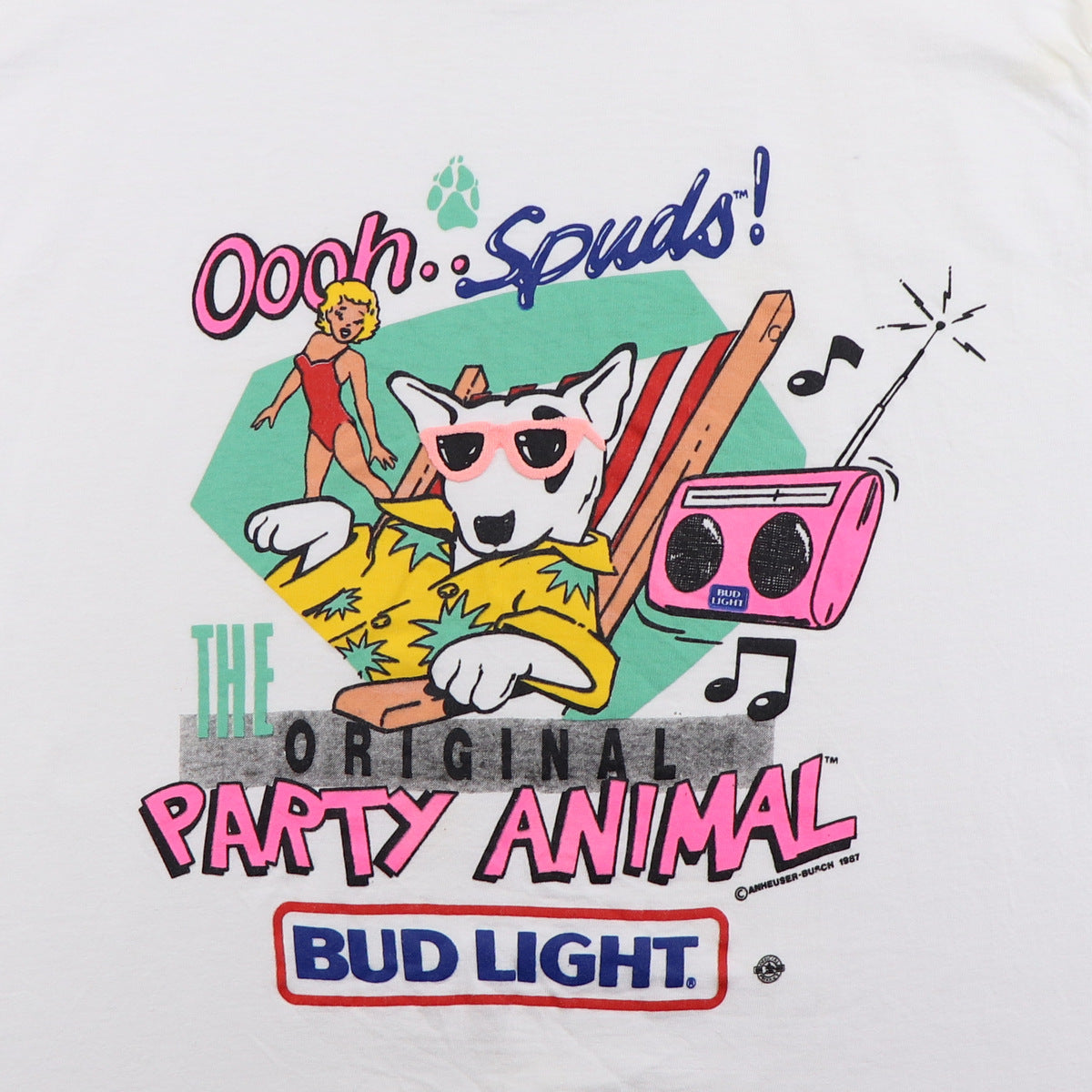 1987 Spuds MacKenzie Bud Light Party Animal Shirt