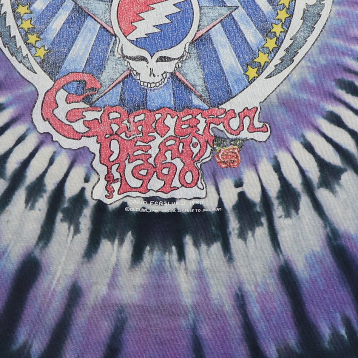 1990 Grateful Dead 25 Years Dead Tie Dye Shirt