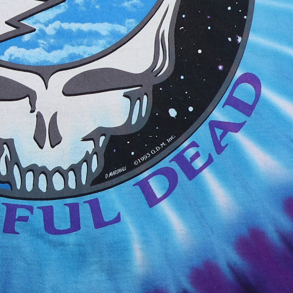 1994 Grateful Dead Fall Tour Liquid Blue Tie Dye Shirt
