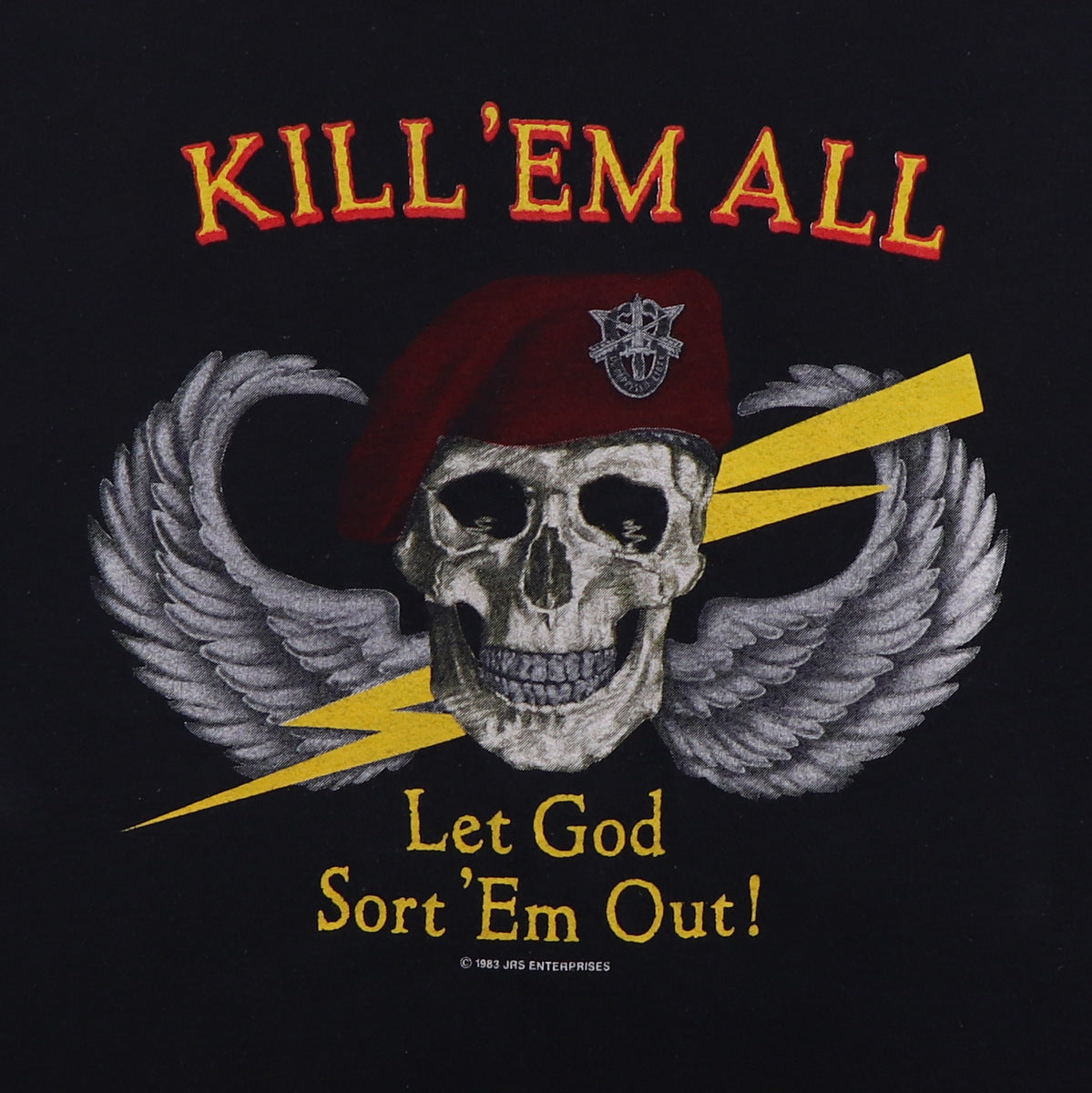 1983 Kill Em All Let God Sort Em Out Shirt