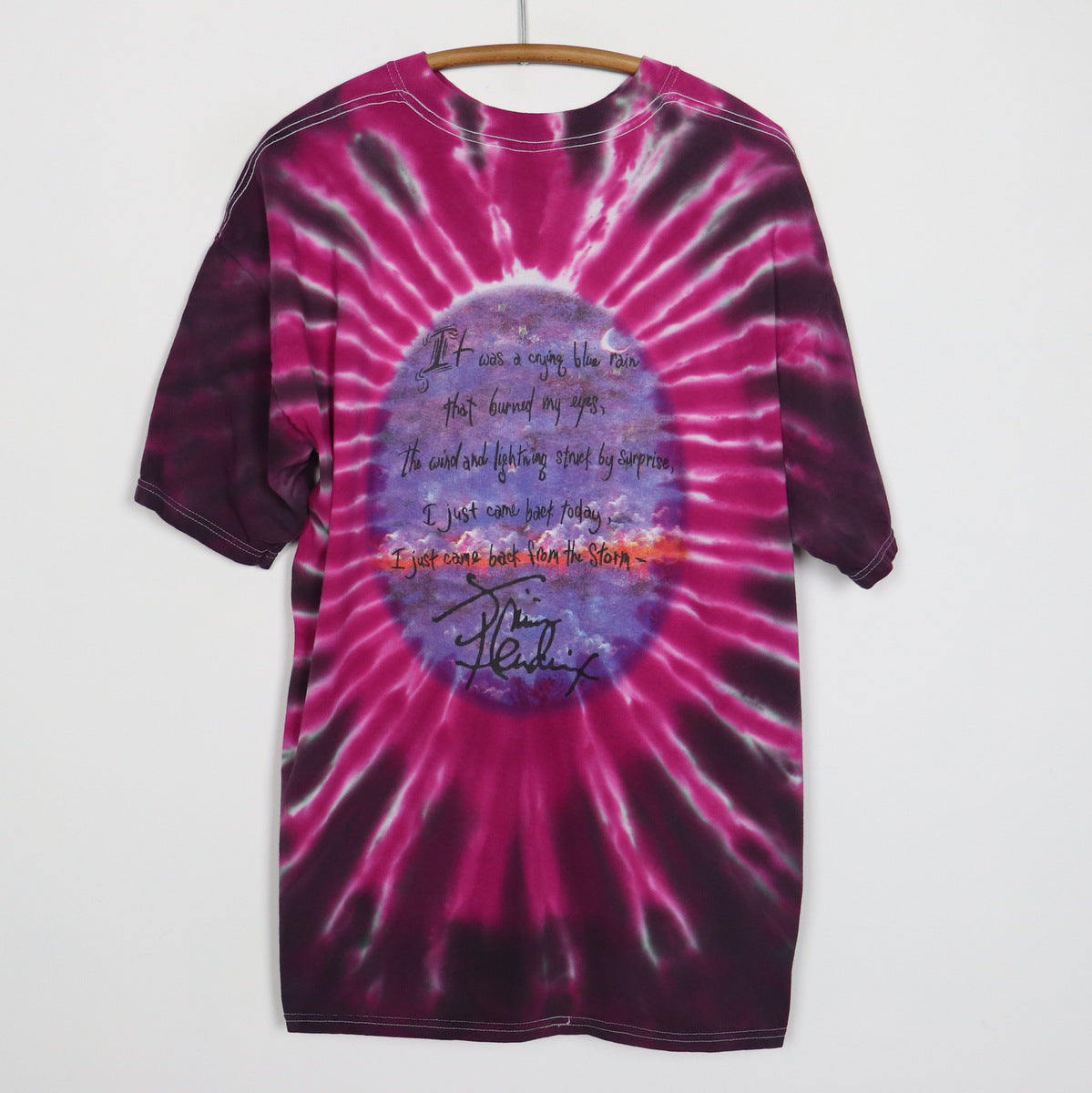 1997 Jimi Hendrix Crying Blue Rain Tie Dye Shirt