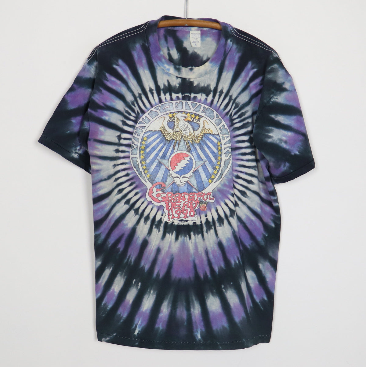 1990 Grateful Dead 25 Years Dead Tie Dye Shirt
