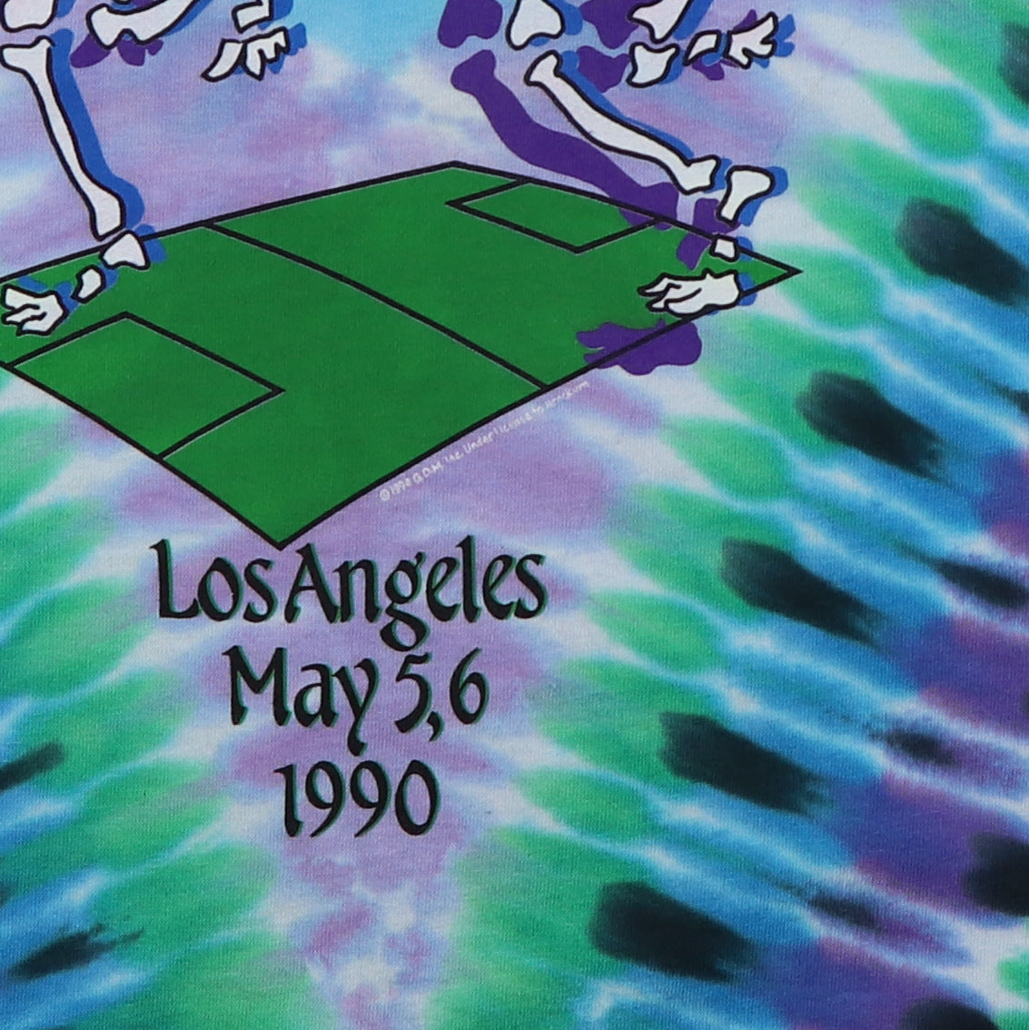 1990 Grateful Dead Playin' In The Field Tie Dye Concert Shirt