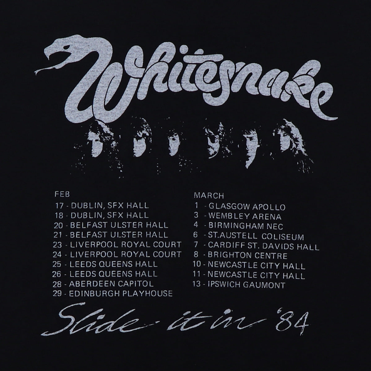 1984 Whitesnake Slide It In Tour Shirt