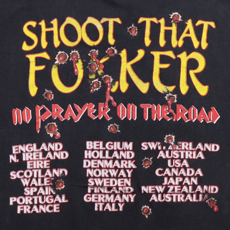 1990 Iron Maiden Shoot That Fucker No Prayer On The Road Tour Shirt