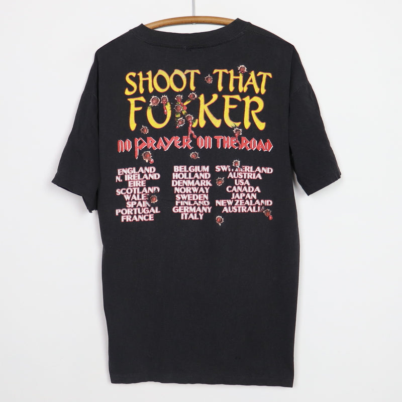 1990 Iron Maiden Shoot That Fucker No Prayer On The Road Tour Shirt