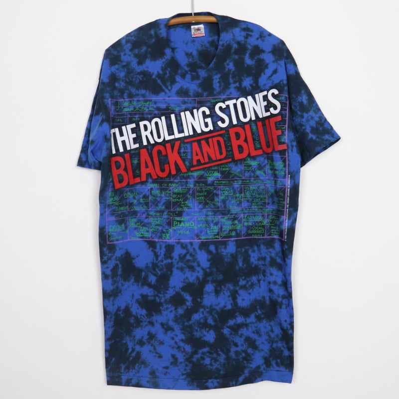 1994 Rolling Stones Black And Blue All Over Tie Dye Shirt