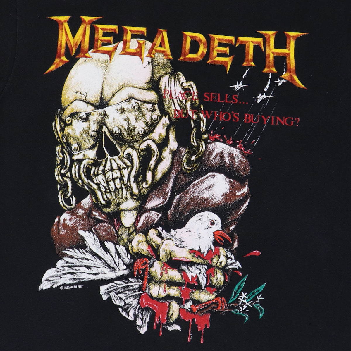 1987 Megadeth Peace Sells Euro Tour Shirt