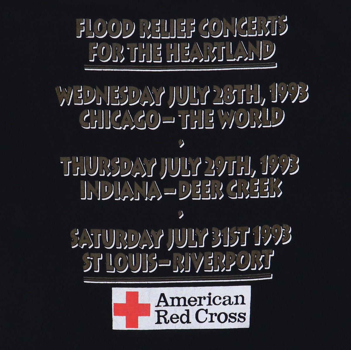 1993 John Mellencamp Blind Melon Benefit Concert Shirt