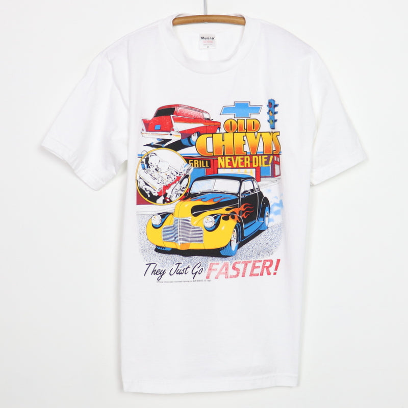 1987 Old Chevys Never Die They Just Go Faster Hot Rod Shirt | WyCo