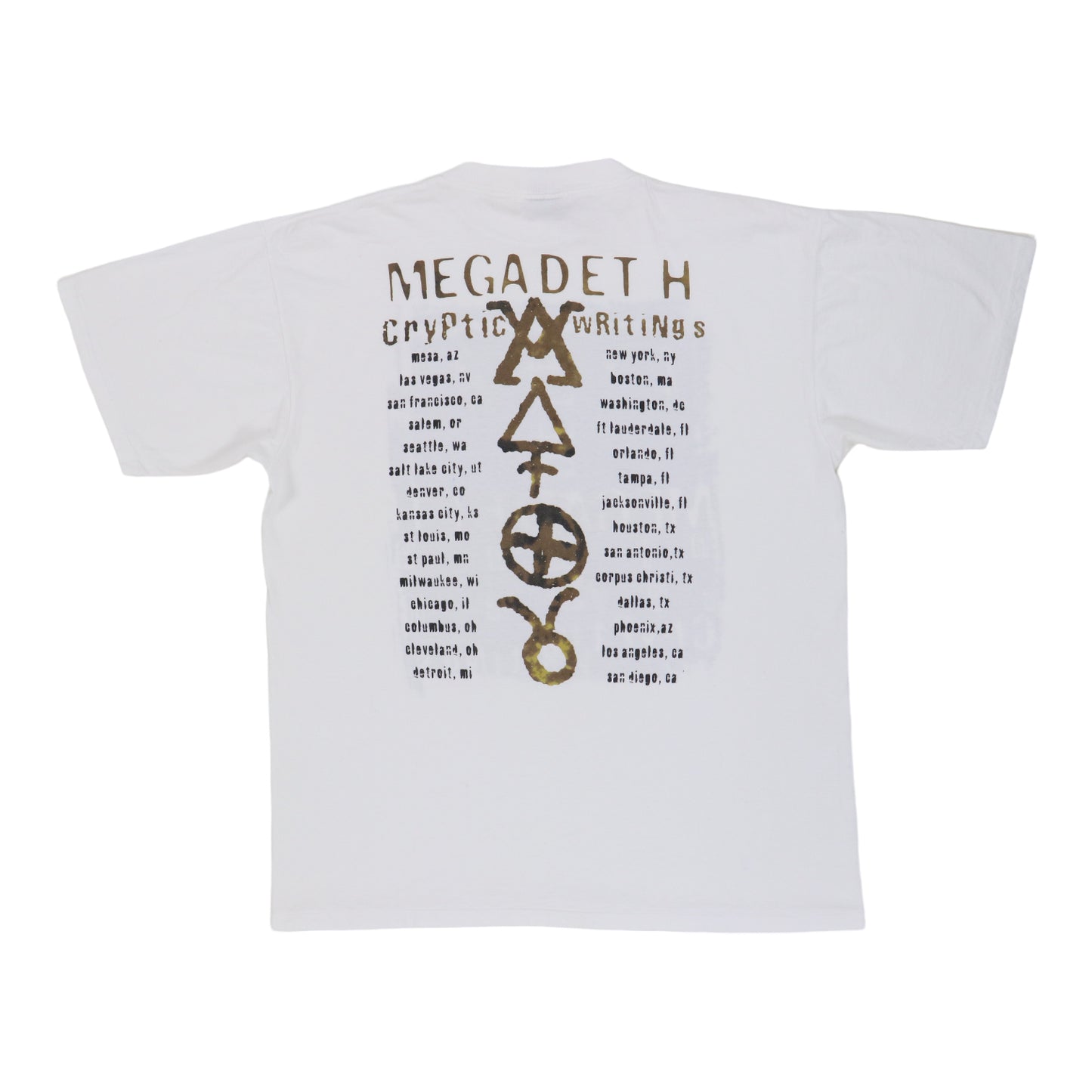1997 Megadeth Cryptic Writings Tour Shirt