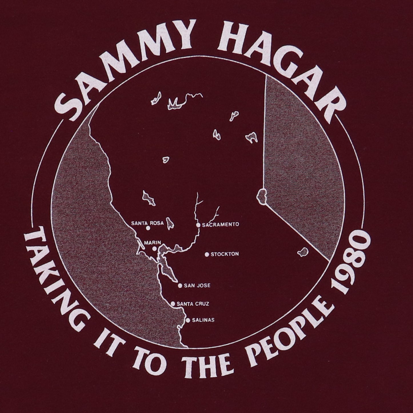 1980 Sammy Hagar Bill Graham Presents Concert Shirt