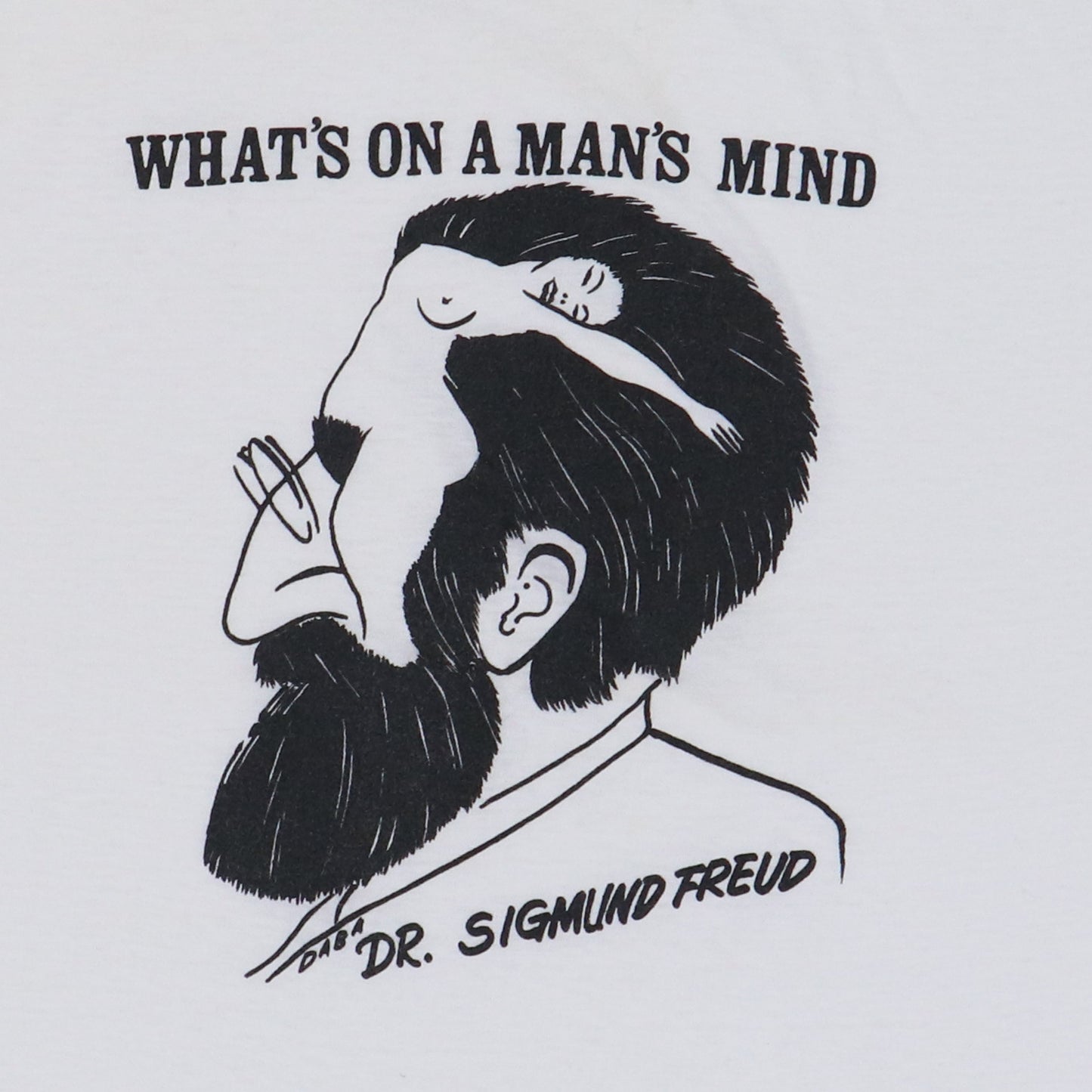 1980s Sigmund Freud What's On A Man's Mind Shirt