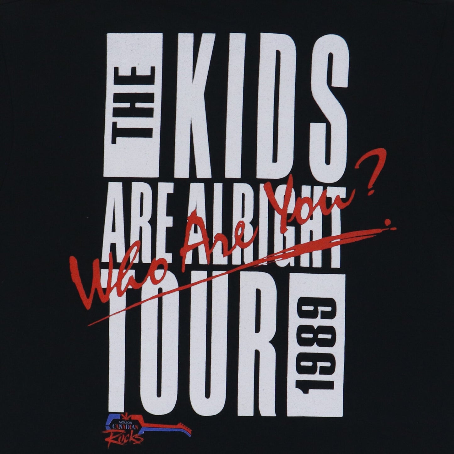 1989 The Who The Kids Are Alright Tour Shirt