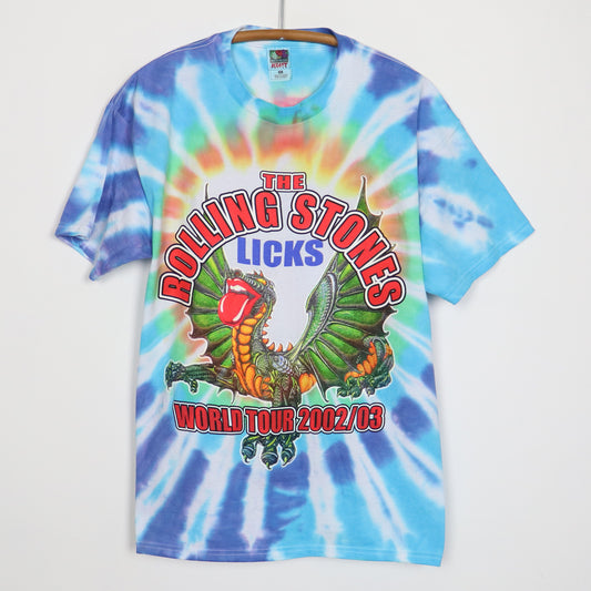 2002 Rolling Stones Licks Tour Tie Dye Shirt
