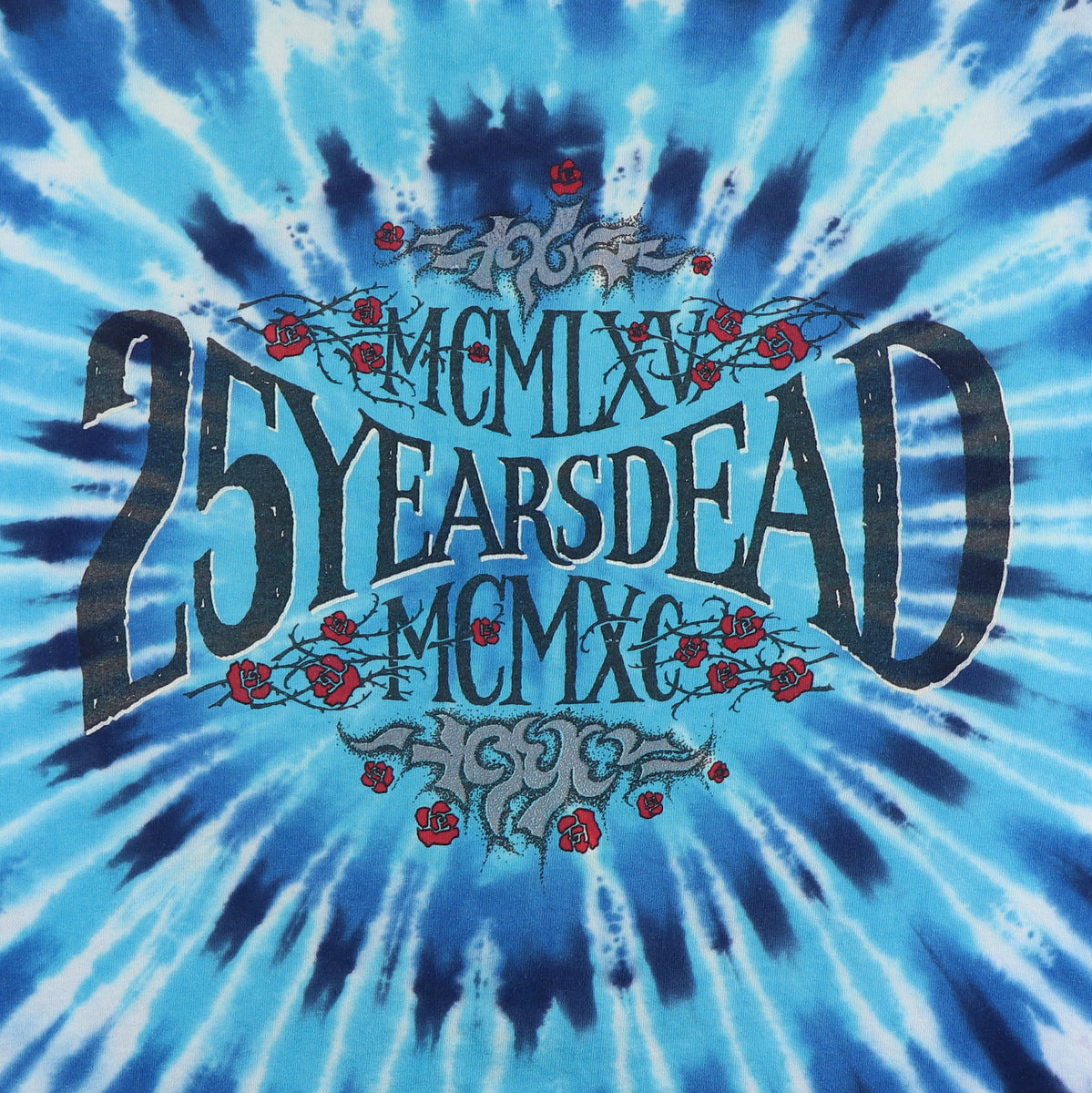 1990 Grateful Dead 25 Years Dead Tie Dye Shirt