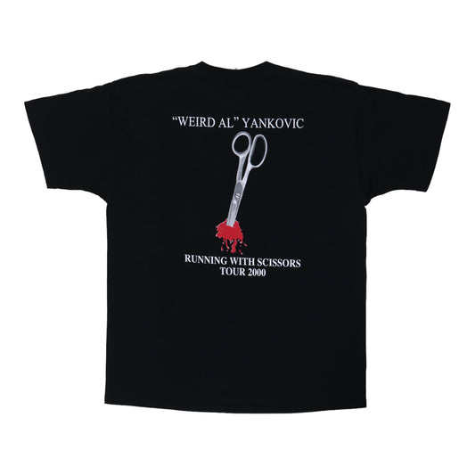 2000 Weird Al Running With Scissors Tour Crew Shirt