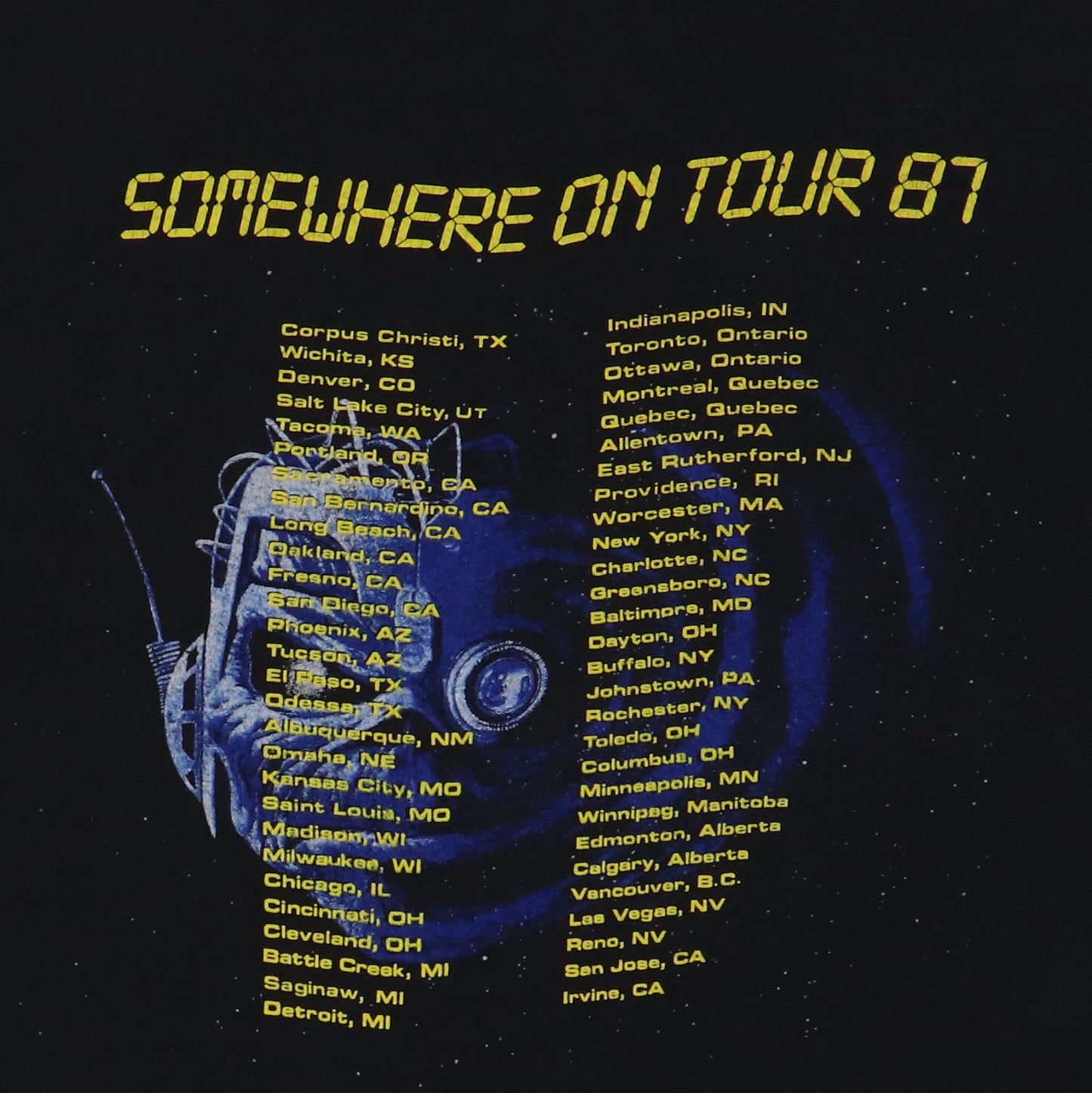 1987 Iron Maiden Somewhere On Tour Shirt