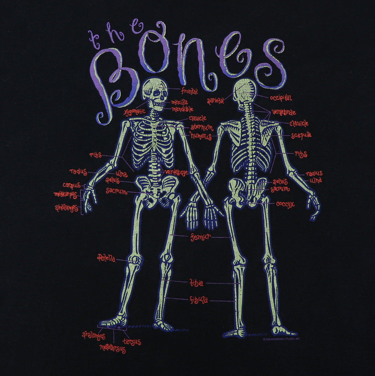 1995 The Bones Glow In The Dark Skeleton Shirt