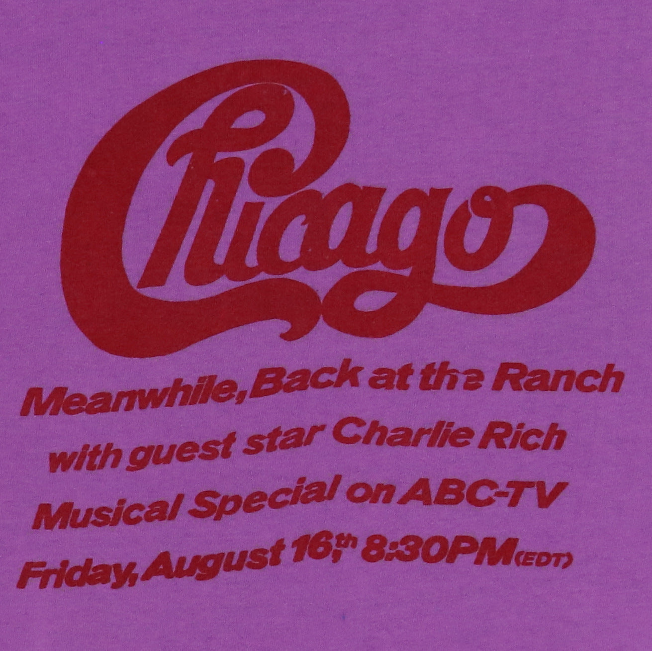 1974 Chicago Meanwhile Back At The Ranch ABC TV Special Shirt