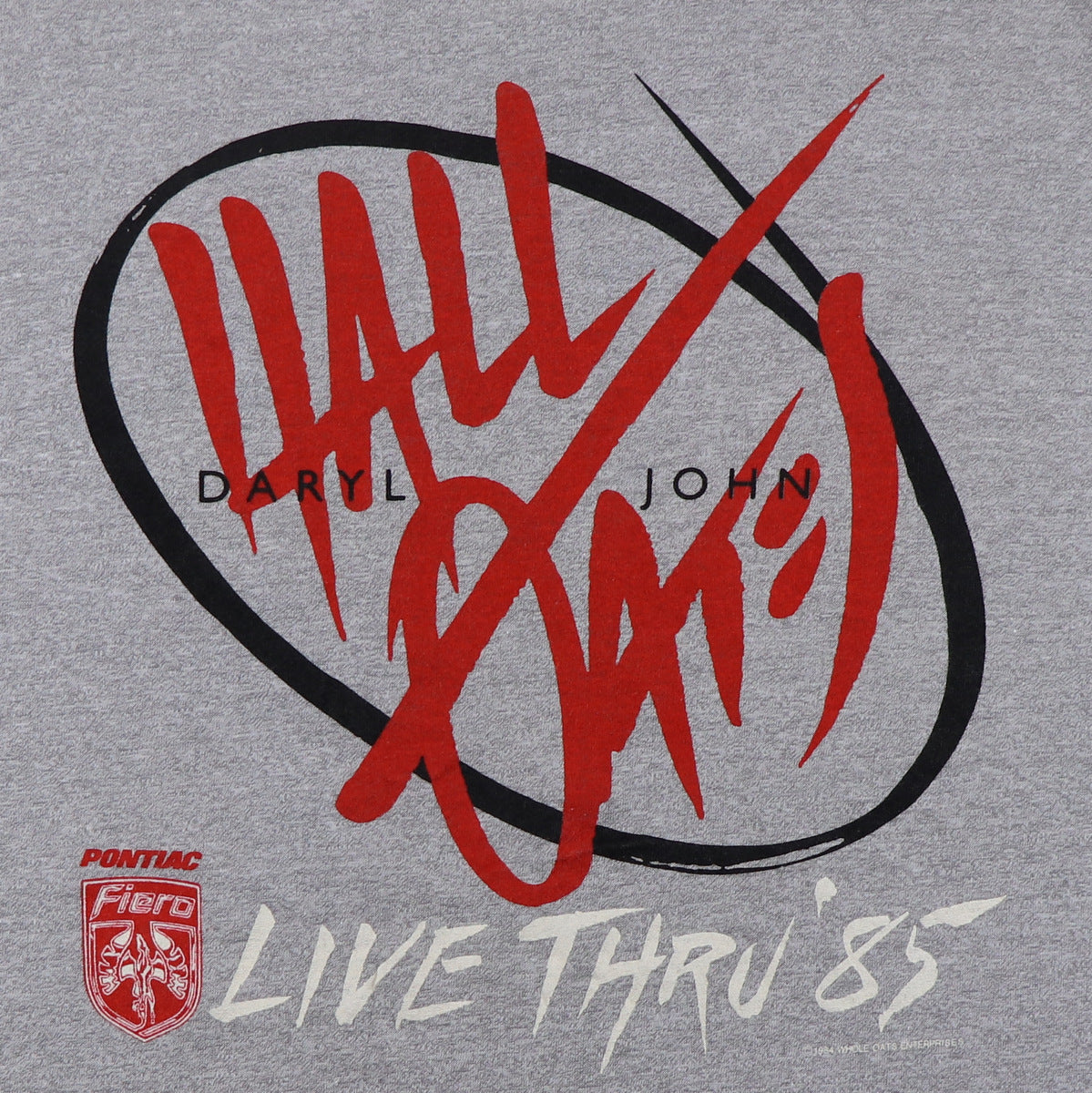 1984 Hall & Oates Live Thru 85 Tour Shirt