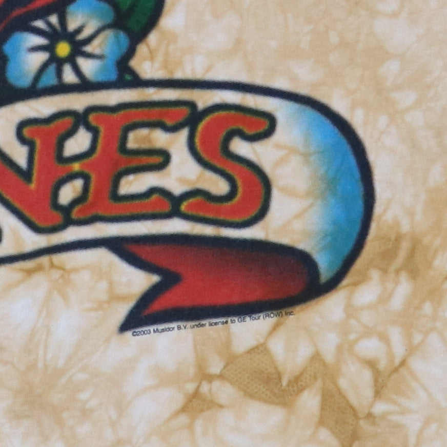 2003 Rolling Stones Tattoo You Liquid Blue Tie Dye Shirt