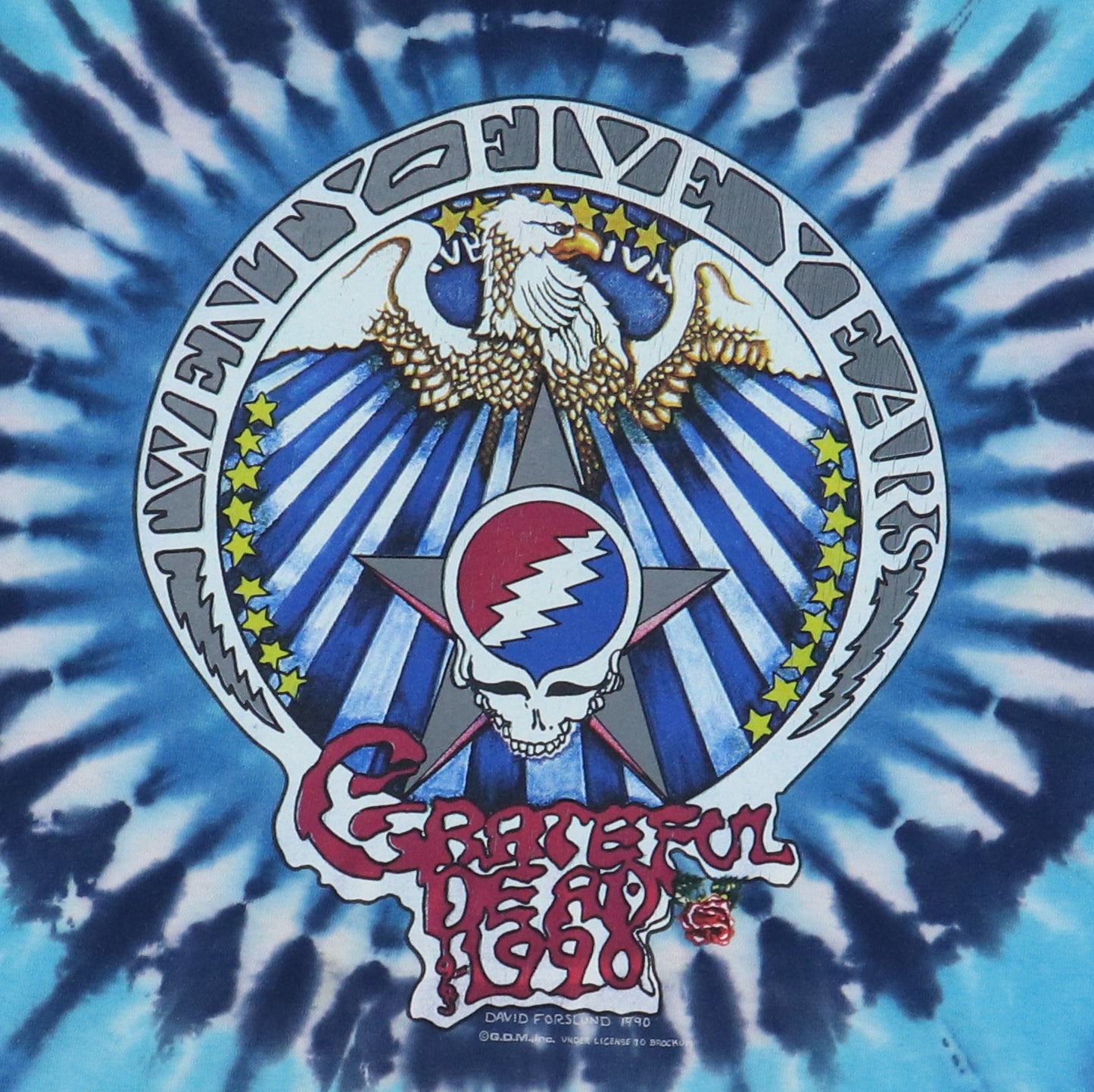 1990 Grateful Dead Twenty Five Years Tie Dye Shirt