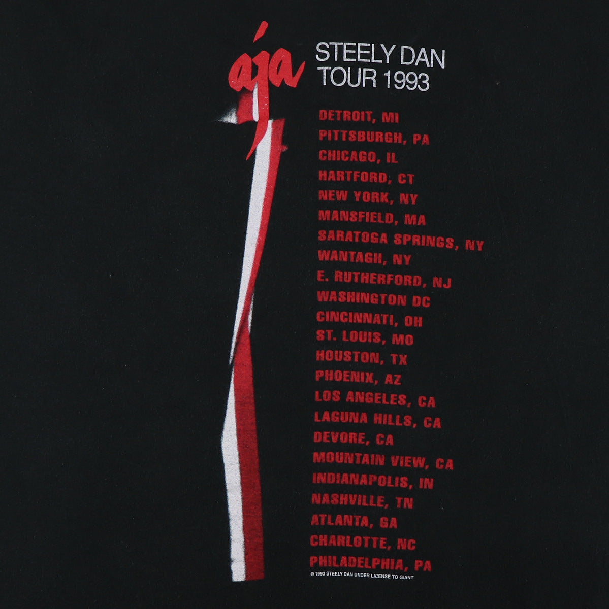 1993 Steely Dan Aja Tour Shirt