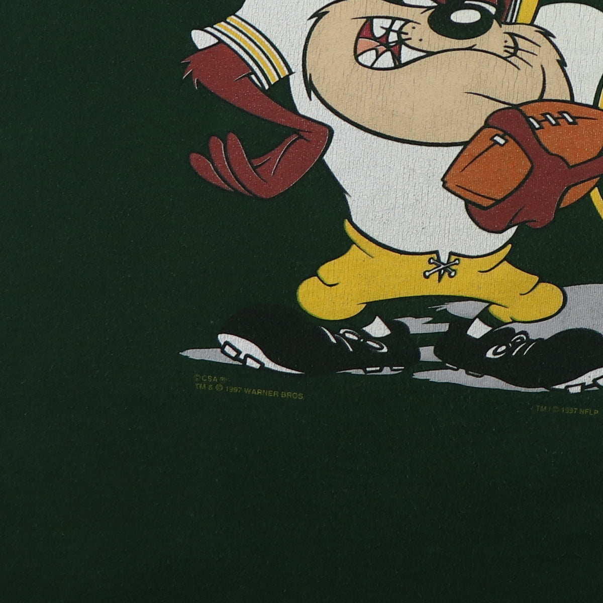 1997 Green Bay Packers Tasmanian Devil NFL Warner Brothers Shirt