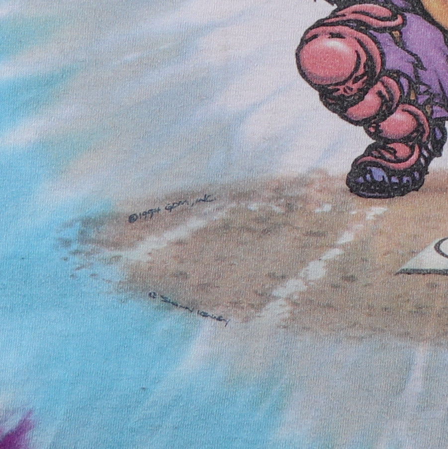 1994 Grateful Dead Steal Your Base Liquid Blue Tie Dye Shirt