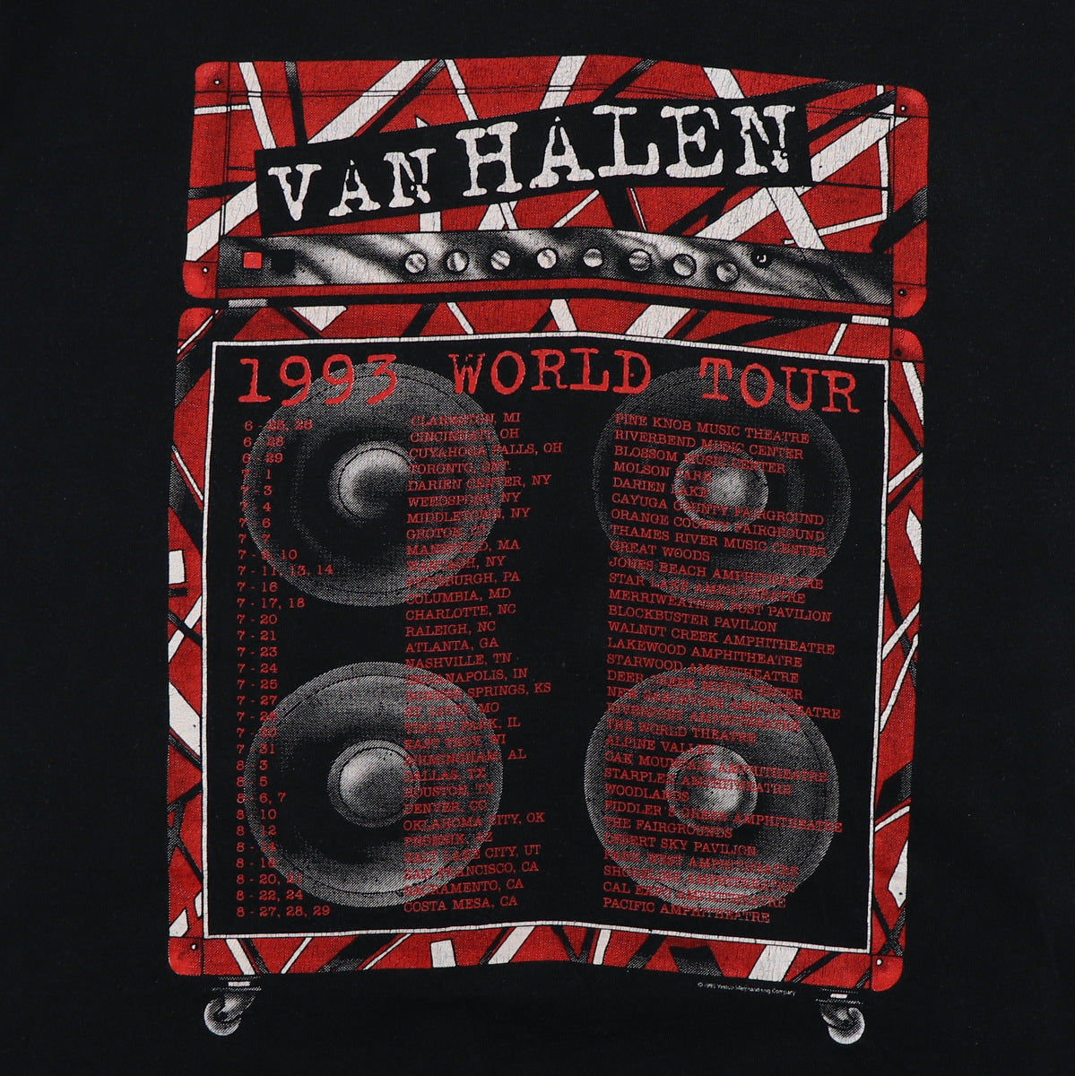 1993 Van Halen World Tour Shirt
