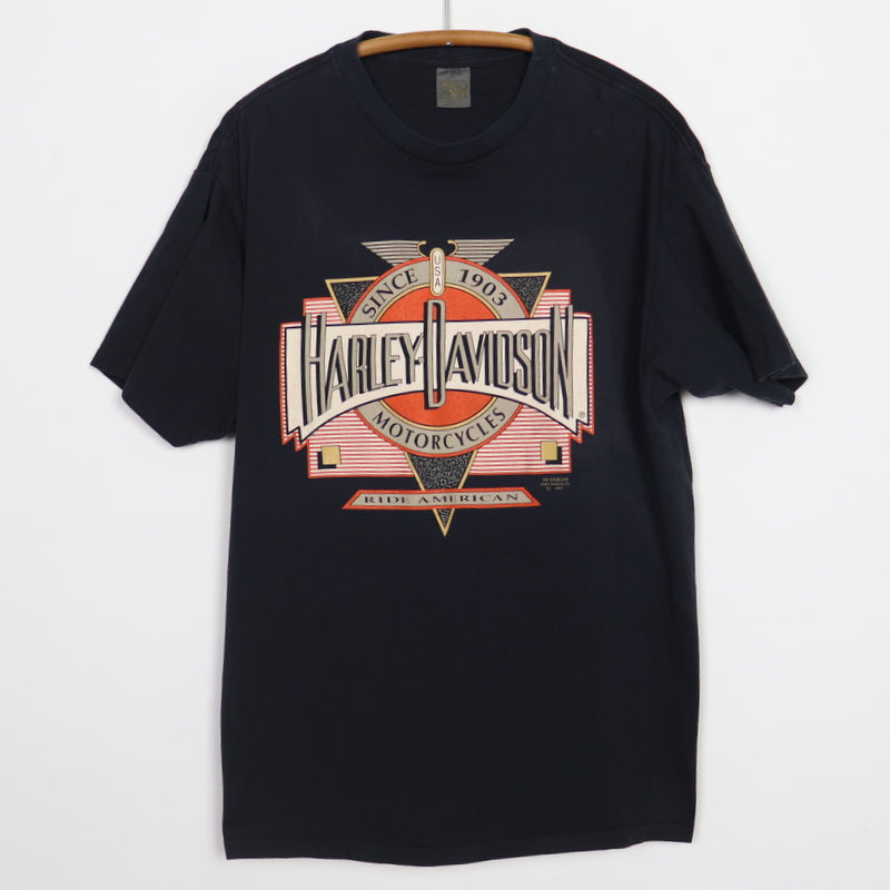 1991 Harley Davidson Motorcycles 3D Emblem Shirt